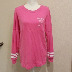 Victoria Secret PINK women's Sweatshirt size XS Love hot pink logo on back
